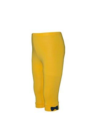 Hardal Basic Kız Çocuk Fiyonklu Diz Altı Tayt Kapri