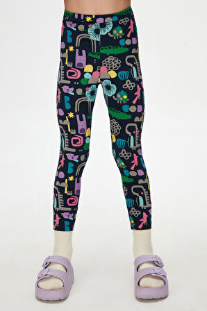 Cutouts Animal Kız Çocuk Yazlık Desenli Tayt