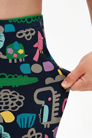 Cutouts Animal Kız Çocuk Yazlık Desenli Tayt