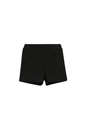 Siyah Kırçıllı Basic Kız Çocuk Dans Şort