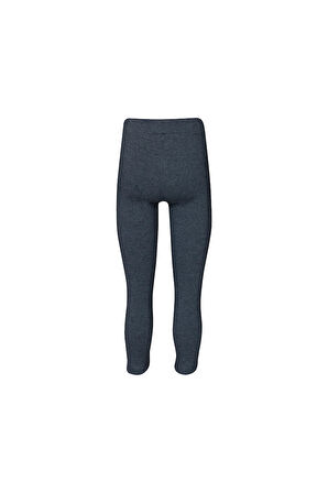 Antrasit Yanı Deri Panelli Kız Çocuk Tayt