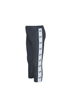 Gri 5 Kız Çocuk Şardonlu Yanda Panda Baskılı Tayt