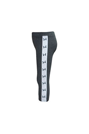 Gri 5 Kız Çocuk Şardonlu Yanda Panda Baskılı Tayt