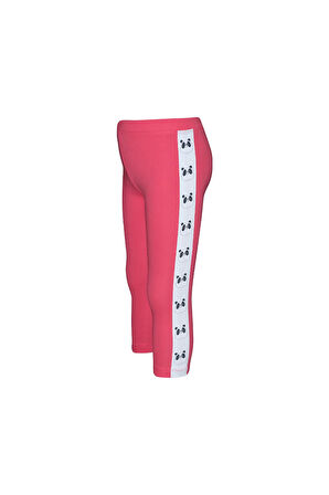 Nar Çiceği Kız Çocuk Şardonlu Yanda Panda Baskılı Tayt