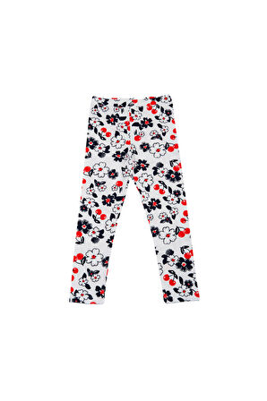 Kız Çocuk LACİ ÇİÇEK KIRMIZI KİRAZ DESEN TAYT