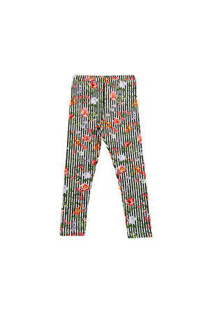 Stripe Garden Kız Çocuk Desenli Yazlık Tayt