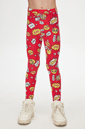 So Cool Kız Çocuk Desenli Yazlık Tayt