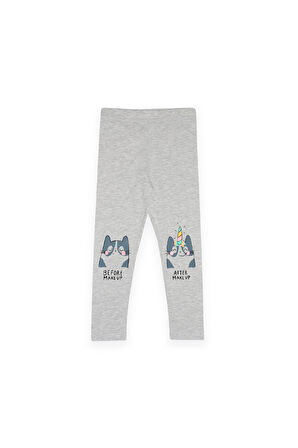 Ay Grisi Make UP Kedi Baskılı Kız Çocuk Mevsimlik Tayt