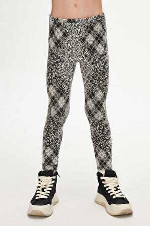 Grumpy Kız Çocuk Örme Desenli Kışlık Tayt