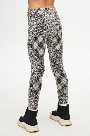 Grumpy Kız Çocuk Örme Desenli Kışlık Tayt