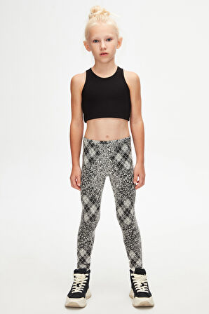 Grumpy Kız Çocuk Örme Desenli Kışlık Tayt