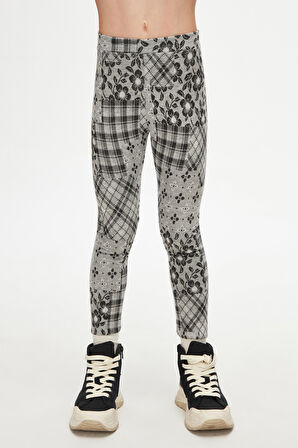 Cranky Kız Çocuk Örme Kışlık Desenli Tayt