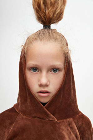 Taba Kız Çocuk Kadife Alt Üst Takım