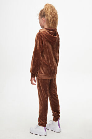 Taba Kız Çocuk Kadife Alt Üst Takım