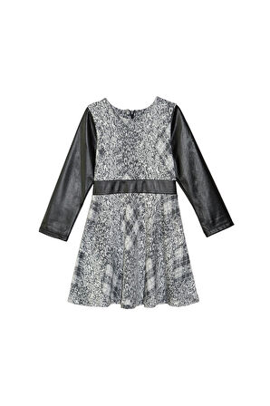 Grumpy Kız Çocuk Desenli Uzun Kollu Elbise