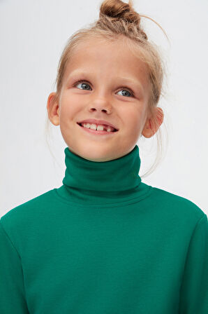 Yeşil Kız Çocuk Tam Balıkçı Badi