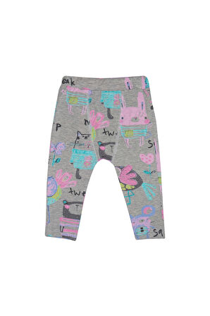 Ay Grisi Fareli Harem Kız Çocuk Yazlık Desenli Tayt