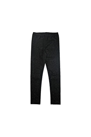 Siyah Simli Kız Çocuk Tayt