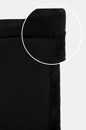 Siyah Kız Çocuk İçi Peluş Yan Panel Tüylü Extra Kalın Kışlık Tayt