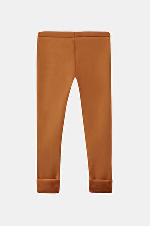 Taba Kız Çocuk İçi Peluş Kulaklı Tavşan Nakışlı Extra Kalın Kışlık Tayt