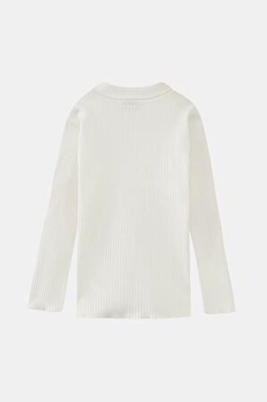 Ekru Kız Çiçek Baskılı Kız Çocuk Kaşkorse Alt Üst Takım