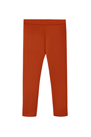 Kiremit Kız Çocuk İçi Peluş Extra Kalın Kışlık Tayt