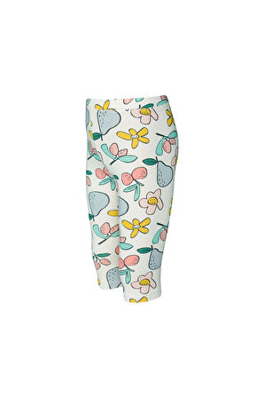 Cute Sketchbook Kız Çocuk Baskılı Diz Altı Tayt Kapri