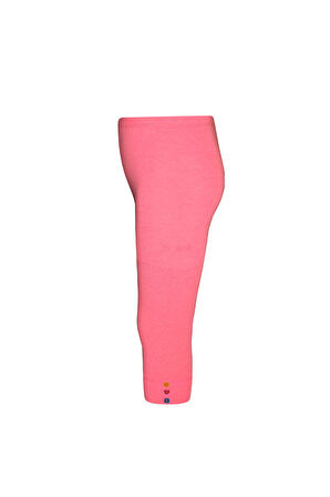 Fosfor Fuşya Kız Çocuk Düğme Aksesuarlı Kapri