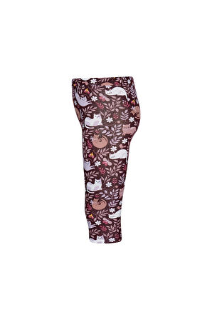 Kız Çocuk Lazy Cat Desen Kapri