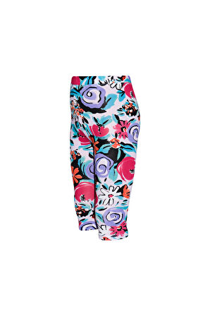 Vintage Flowers Kız Çocuk Desenli Diz Altı Tayt Kapri