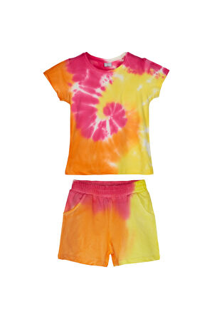 Kız Çocuk Sunset Baskılı İki İplik Alt Üst Takım