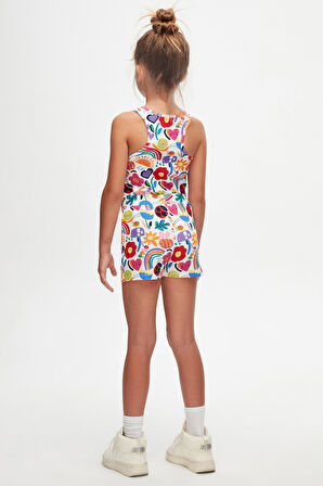 Little Friends Kız Çocuk Desenli Cepli Şort