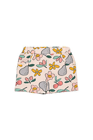 Cute Sketchbook Kız Çocuk Cepli Desenli Şort