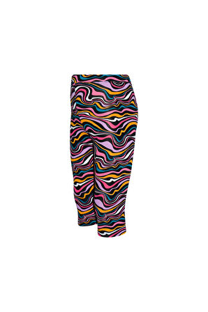 Colorful Waves Kız Çocuk Desenli Diz Altı Tayt Kapri