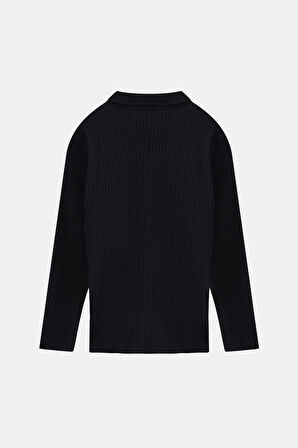 Siyah Kız Çiçek Baskılı Kız Çocuk Kaşkorse Alt Üst Takım