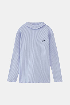 Açık Lila Çiçek Baskılı Kız Çocuk Kaşkorse Alt Üst Takım