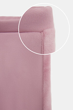 Gül Kurusu Kız Çocuk İçi Peluş Yan Panel Tüylü Extra Kalın Kışlık Tayt