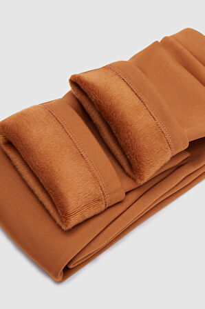 Taba Kız Çocuk İçi Peluş Extra Kalın Kışlık Tayt