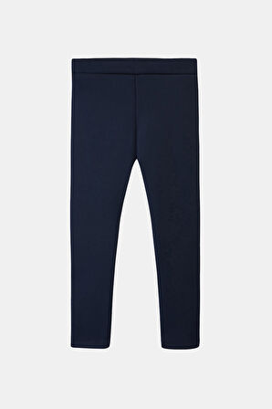 Koyu Lacivert Kız Çocuk İçi Peluş Extra Kalın Kışlık Tayt