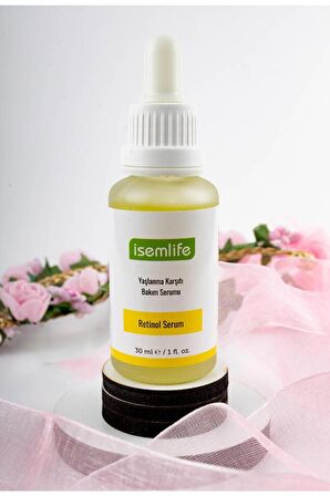 İsemlife Onarıcı & Besleyici Yaşlanma Karşıtı Bakım Serumu 30 ml (RETİNOL 1 %)