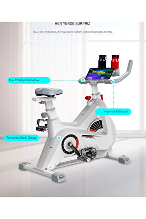 PB-05 Manyetik Spin Bike Dikey Kondisyon Bisikleti Ev Koşu bisikleti Egzersiz Dikey Yatay