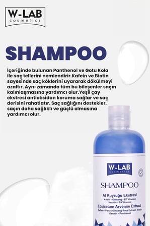 W-Lab Cosmetics Hızlı Uzamaya Yardımcı Bakım Şampuanı 400 ML
