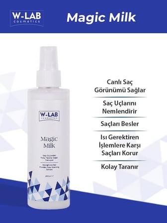 W-Lab Cosmetics  Magic Milk Proteinli Saç Bakım Sütü 200 ML