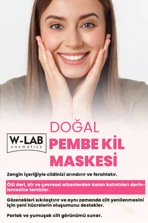 W-Lab Cosmetics Arındırıcı Antioksidan Pembe Kil Maskesi 250 ML