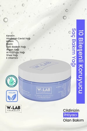 W-Lab Cosmetics 10 Bileşenli Besleyici Koruyucu Saç Bakım Yağı 250 ML