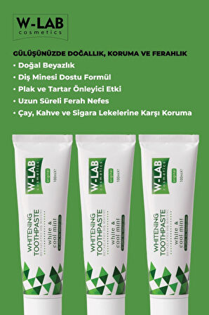 W-Lab Kozmetik Beyazlatıcı Diş Macunu 100 ML