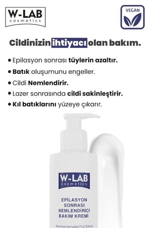W-Lab Cosmetics Epilasyon Sonrası Nemlendirici Bakım Kremi 200 ML