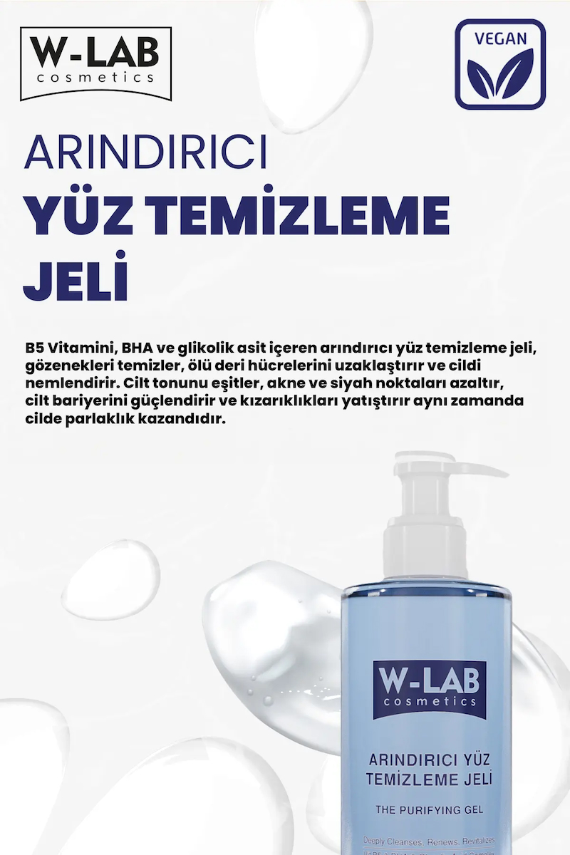 W-Lab Cosmetics Arındırıcı Yüz Temizleme Jeli 400 ML