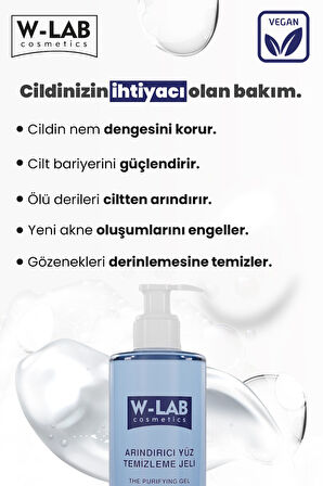 W-Lab Kozmetik Arındırıcı Yüz Temizleme Jeli 400 ML