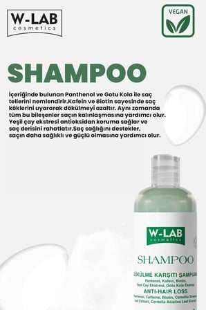 W-Lab Cosmetics Dökülme Karşıtı Şampuan 400 ML